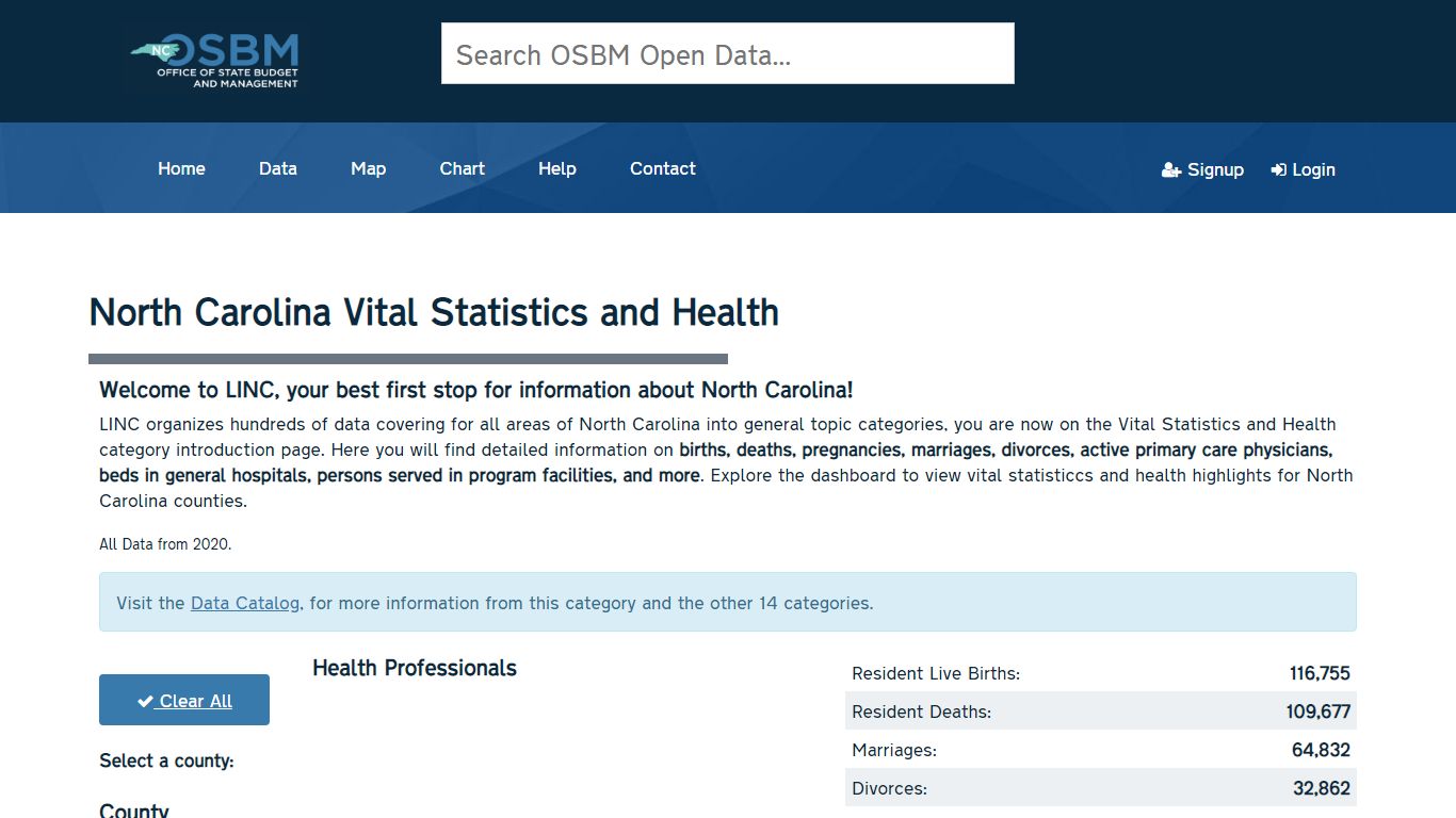 Vital Statistics and Health — NC OSBM